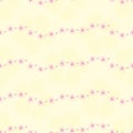 Champagne bubbles vector seamless pattern background. Horizontal chains of fizzy drops pink yellow backdrop. Elegant Royalty Free Stock Photo