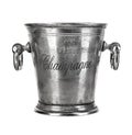 Champagne bucket, full with ice isolated on white Royalty Free Stock Photo