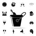 champagne in a bucket icon. Party icons universal set for web and mobile Royalty Free Stock Photo