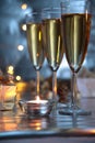 Champagne and candlelight Royalty Free Stock Photo