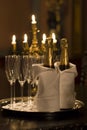 Champagne in candlelight Royalty Free Stock Photo