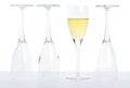 Champagne, concept image, one glass filled