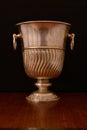 Champagne cooler for white bronze Royalty Free Stock Photo