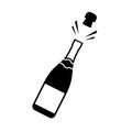 Champagne cork popping icon Royalty Free Stock Photo