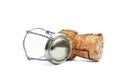 Champagne Cork - On White Background Royalty Free Stock Photo
