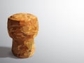 Champagne cork on white background Royalty Free Stock Photo