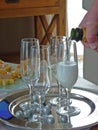 Champagne drink for special occasion with friends and family Royalty Free Stock Photo