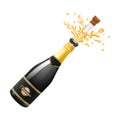 Champagne Explosion Illustration Royalty Free Stock Photo