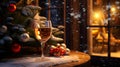 Champagne festive cheers, Glasses sparkling wine, celebration concept