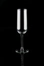 Champagne glass on black Royalty Free Stock Photo