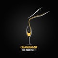 Champagne glass bottle design background