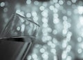 Champagne glass on defocused background Royalty Free Stock Photo