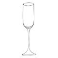 Champagne glass. Flute. Crystal capacity. Colorless background. Christmas. New Year