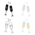 Champagne glass icon of vector illustration for web and mobile Royalty Free Stock Photo