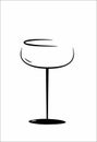 champagne glass isolated