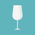 Champagne glass, Kitchen utensil, flat design icon Royalty Free Stock Photo