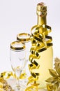 Champagne, glass, New Year's Eve Royalty Free Stock Photo
