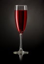 Champagne glass with red drink Royalty Free Stock Photo