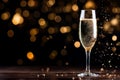 Champagne glass, set against a bokeh background, create a captivating celebration concept Royalty Free Stock Photo