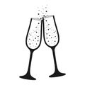 Champagne glass vector icon celebration concept Royalty Free Stock Photo