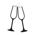 Champagne glass vector icon celebration concept Royalty Free Stock Photo