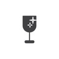 Champagne glass vector icon Royalty Free Stock Photo