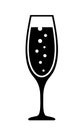 Champagne glass vector icon