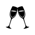 Champagne glass vector icon. Royalty Free Stock Photo