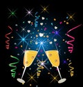 Champagne glasses celebration Royalty Free Stock Photo