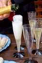 Champagne glasses III Royalty Free Stock Photo