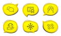 Champagne glasses, Logistics network and Messenger icons set. Timer sign. Vector