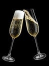 Champagne glasses making toast Royalty Free Stock Photo