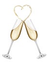 Champagne glasses making toast Royalty Free Stock Photo