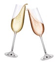 Champagne glasses making toast Royalty Free Stock Photo