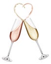 Champagne glasses making toast Royalty Free Stock Photo