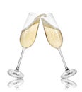 Champagne glasses making toast Royalty Free Stock Photo