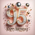 Champagne Gold 95th Birthday with Diamonds