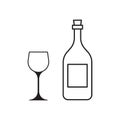 champagne line icon