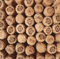 Champagne cork background collage