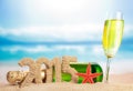 Champagne and New year sign Royalty Free Stock Photo