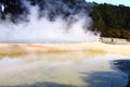 The Champagne Pool and active geothermal area, North island, New Zealand Royalty Free Stock Photo