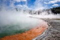 Champagne Pool hot lake in Waiotapu, Rotorua, New Zealand Royalty Free Stock Photo