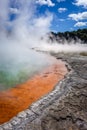 Champagne Pool hot lake in Waiotapu, Rotorua, New Zealand Royalty Free Stock Photo