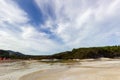 Champagne Pool in Wai-o-tapu an active geothermal area, New Zealand Royalty Free Stock Photo