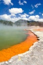 Champagne Pool in Wai-O-Tapu Geothermal Wonderland Royalty Free Stock Photo