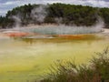 Champagne Pool in Wai-O-Tapu Geothermal Wonderland, New Zealand Royalty Free Stock Photo