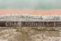 Champagne pool wooden board