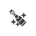 Champagne popping vector icon Royalty Free Stock Photo