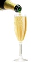 Champagne pouring in glass Royalty Free Stock Photo