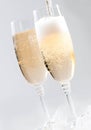 Champagne pouring into a glass